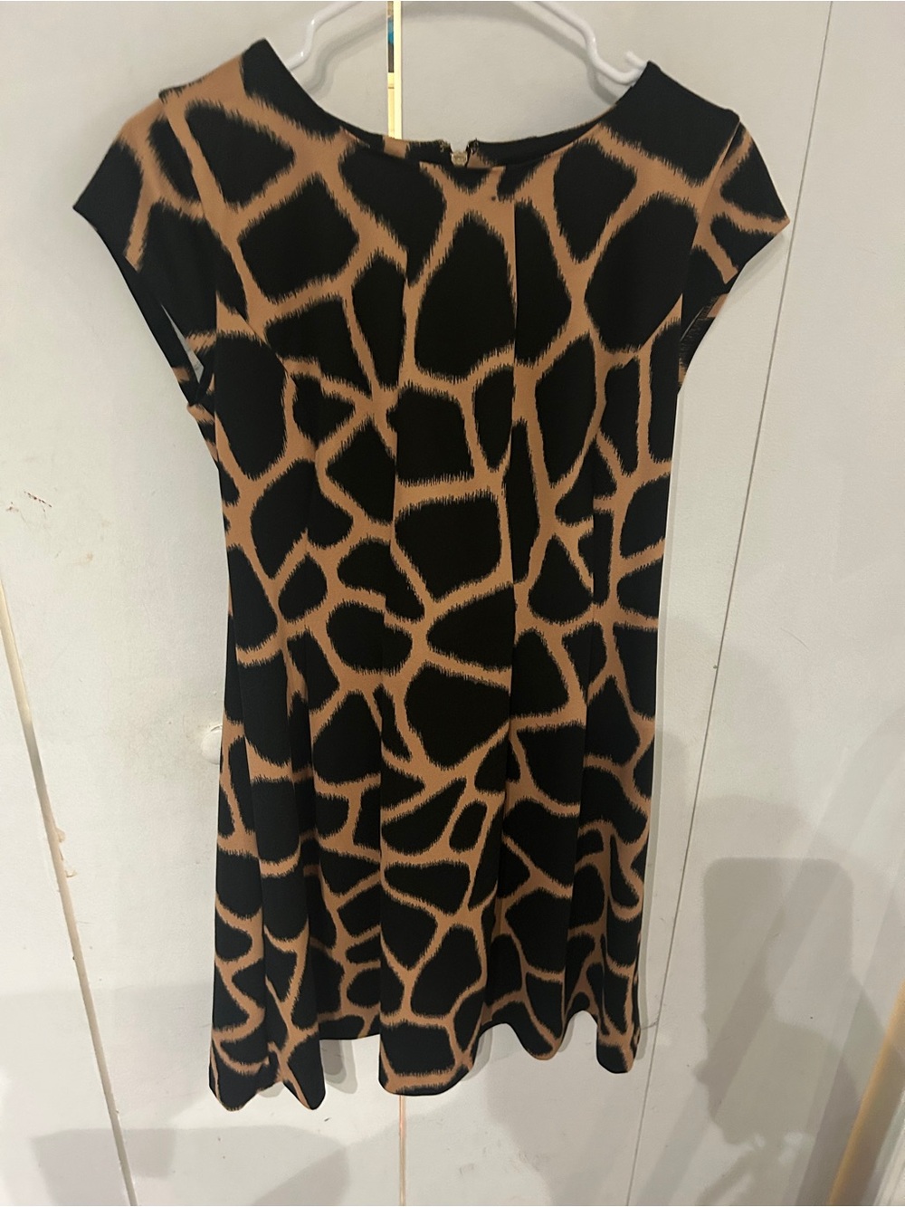 Michael Kors Black and Brown Giraffe-Print Dress